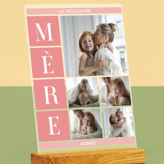 Collage Photo: Meilleure Maman, Collage - Impression Sur Verre Acrylique