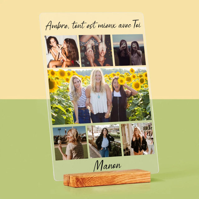 Collage Photo: La Meilleure Amie - Impression Sur Verre Acrylique