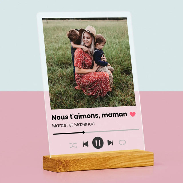 Photo Et Texte: Nous T'Aimons, Maman - Impression Sur Verre Acrylique