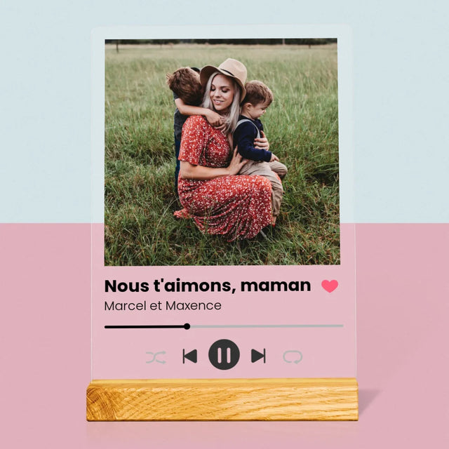 Photo Et Texte: Nous T'Aimons, Maman - Impression Sur Verre Acrylique