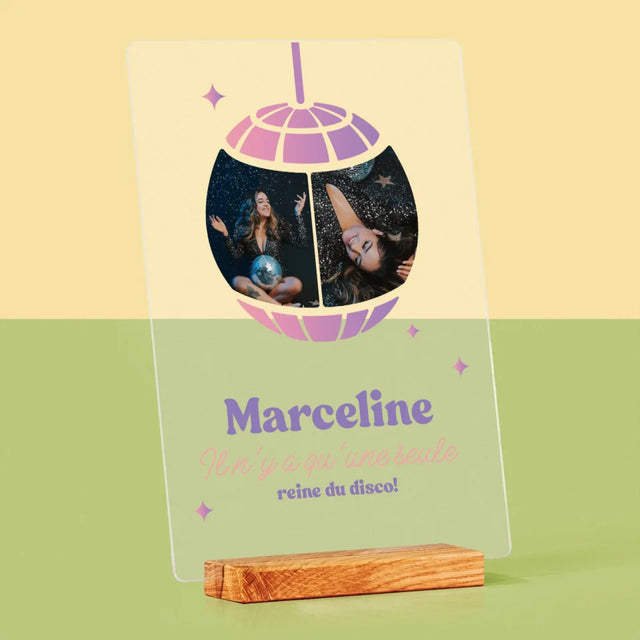 Collage Photo: La Reine Du Disco - Impression Sur Verre Acrylique