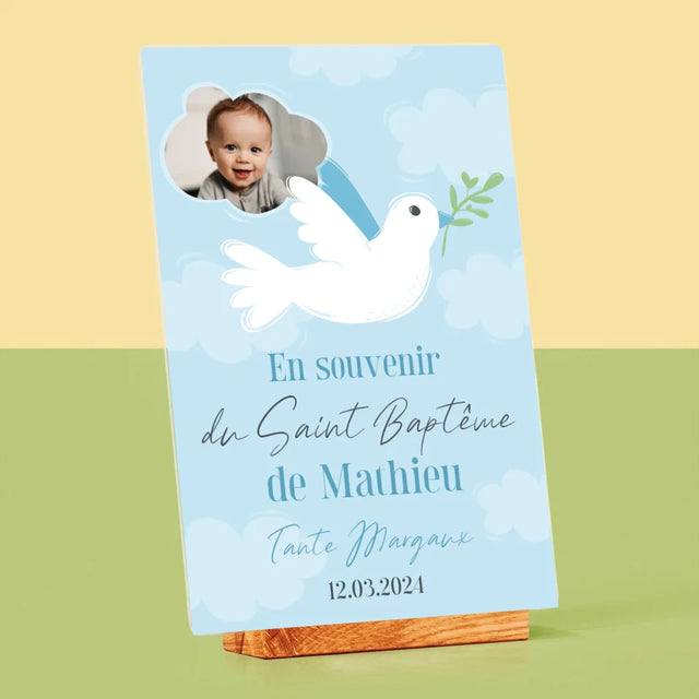Photo Et Texte: Souvenir De Baptême - Impression Sur Verre Acrylique