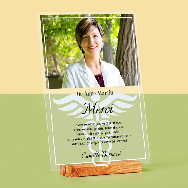 La Photo Et Un Texte: Docteur Merci - Impression Sur Verre Acrylique