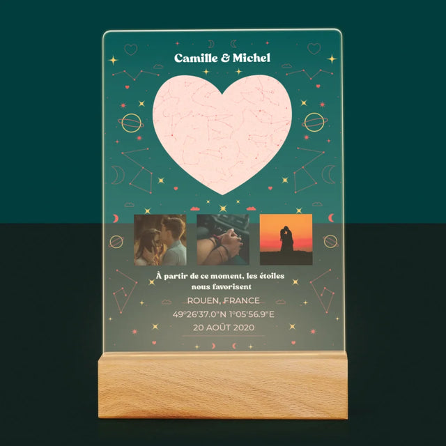 Carte Des Étoiles: Notre Moment - Impression Sur Verre Acrylique