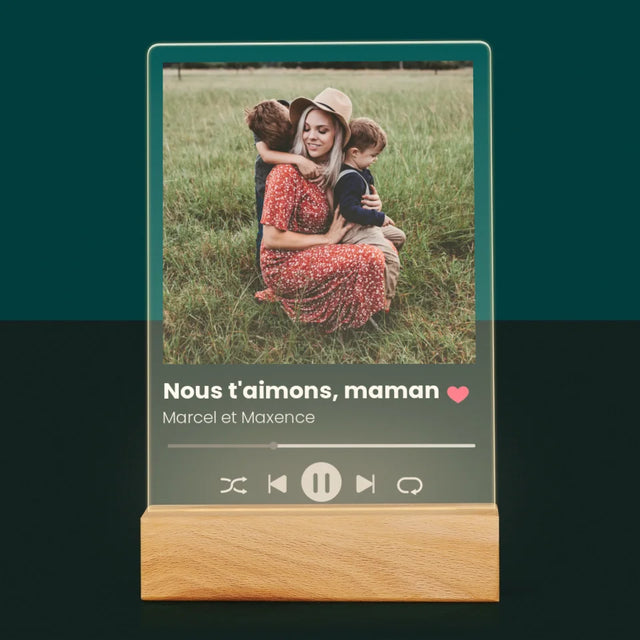 Photo Et Texte: Nous T'Aimons, Maman - Impression Sur Verre Acrylique