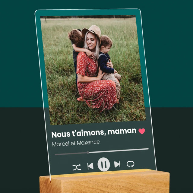 Photo Et Texte: Nous T'Aimons, Maman - Impression Sur Verre Acrylique