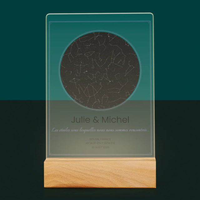 Carte Des Étoiles: Sous Les Étoiles - Impression Sur Verre Acrylique