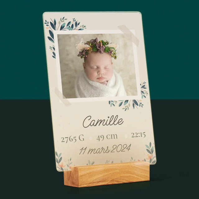 L'Acte De Naissance De L'Enfant: Métrique, Les Fleurs - Impression Sur Verre Acrylique