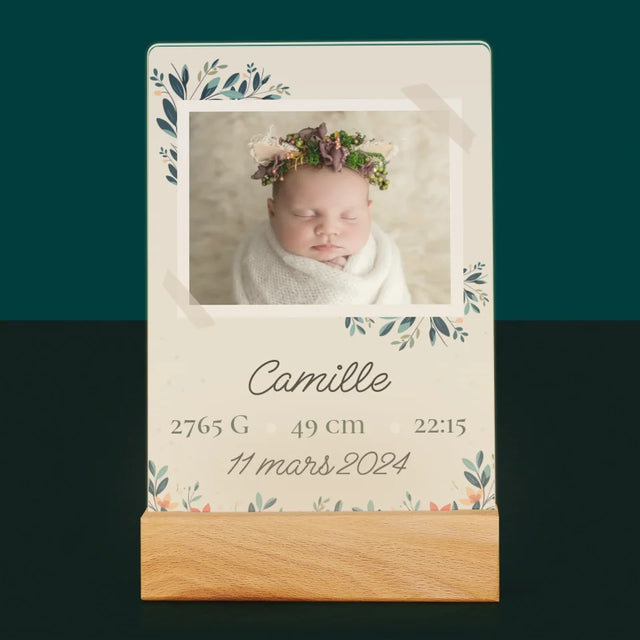 L'Acte De Naissance De L'Enfant: Métrique, Les Fleurs - Impression Sur Verre Acrylique