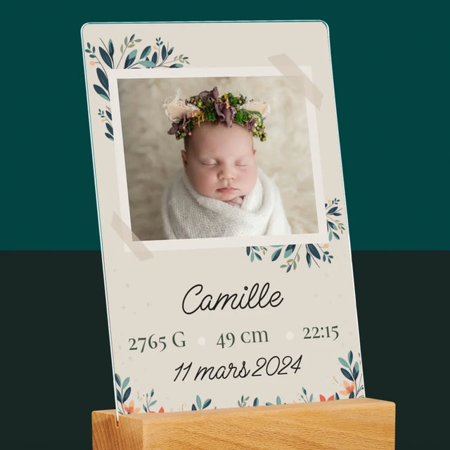 L'Acte De Naissance De L'Enfant: Métrique, Les Fleurs - Impression Sur Verre Acrylique