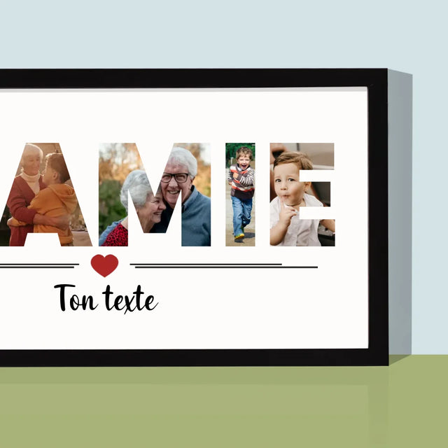 Collage Photo De Lettre: La Grand-Mère De Tes Photos - Impression Encadrée 20X40