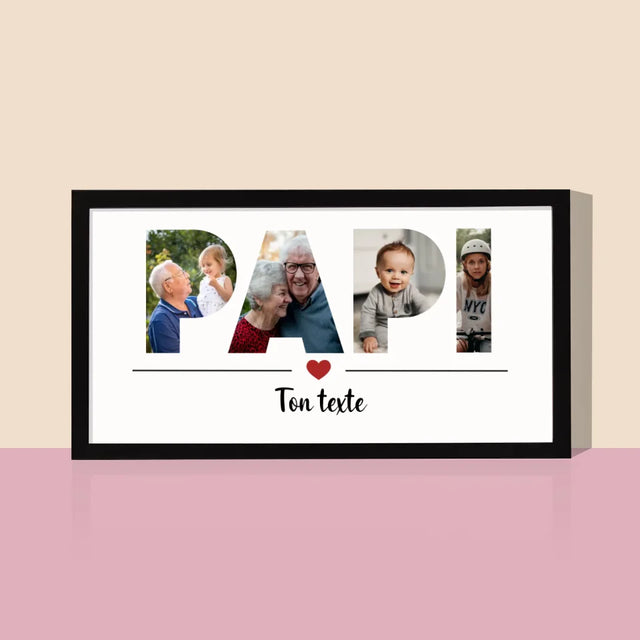 Collage Photo De Lettre: Le Grand-Père De Tes Photos - Impression Encadrée 20X40