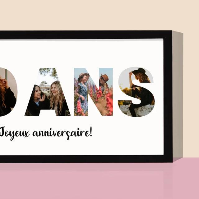 Collage Photo De Lettre: 30 Ans - Impression Encadrée 20X40