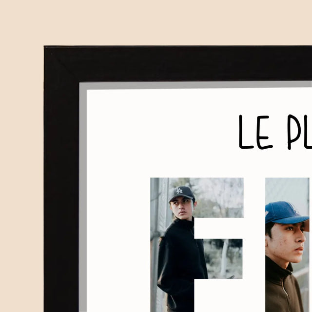 Collage Photo De Lettre: Fills De Tes Photos - Impression Encadrée 20X40