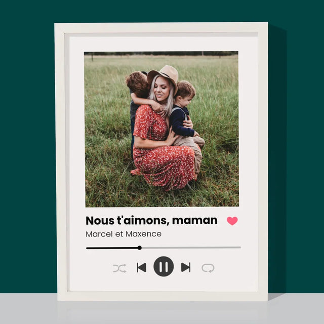Photo Et Texte: Nous T'Aimons, Maman - Impression Encadrée 30X40