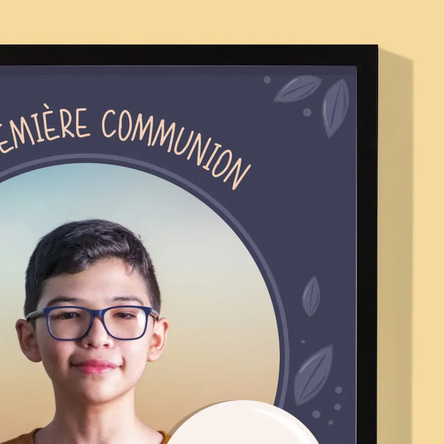 Photo Et Texte: La Première Communion - Impression Encadrée 30X40