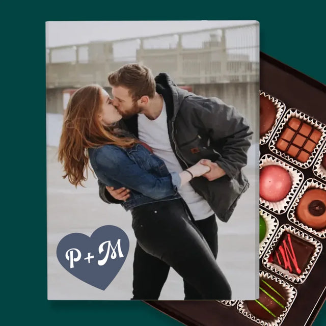 Collage Photo: Initiales Coeur - Pralines