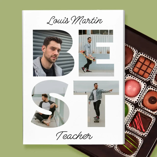 Collage Photo De Lettre: Best Teacher - Pralines