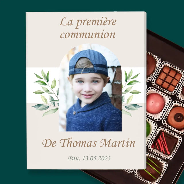 Photo Et Texte: Première Communion, Vœux - Pralines