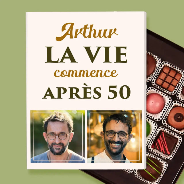 Collage Photo De Lettre: La Vie Commence À 50 Ans - Pralines
