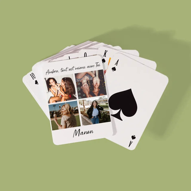 Collage Photo: La Meilleure Amie - Cartes À Jouer