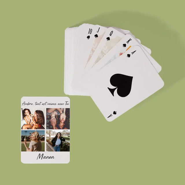 Collage Photo: La Meilleure Amie - Cartes À Jouer