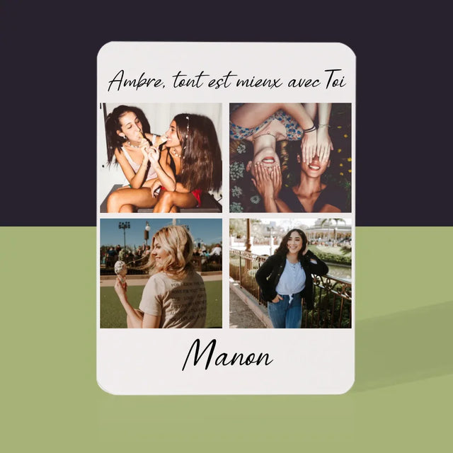 Collage Photo: La Meilleure Amie - Cartes À Jouer