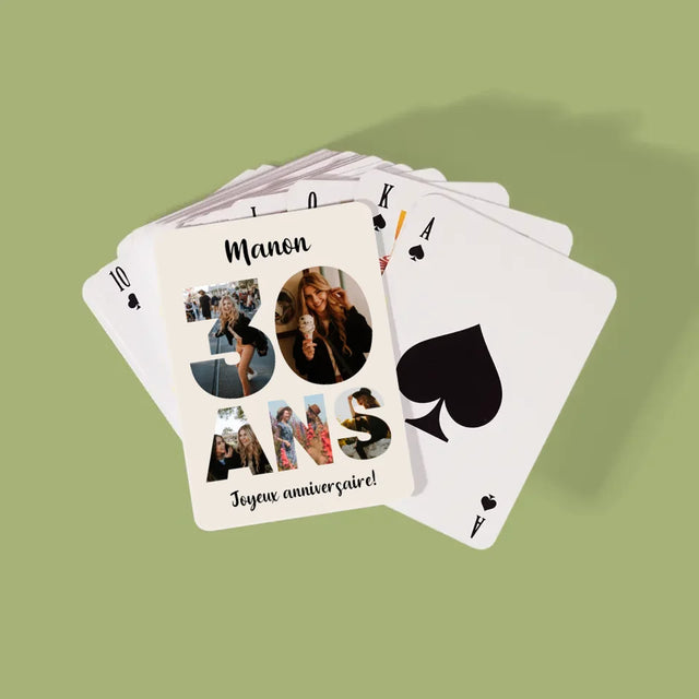 Collage Photo De Lettre: 30 Ans - Cartes À Jouer