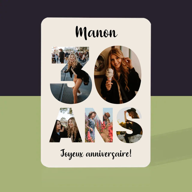 Collage Photo De Lettre: 30 Ans - Cartes À Jouer