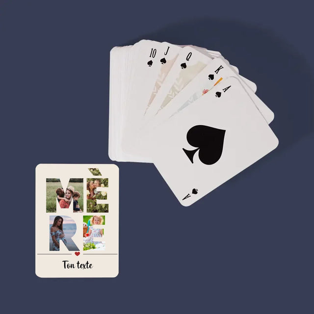 Collage Photo De Lettre: Mère Des Photos - Cartes À Jouer