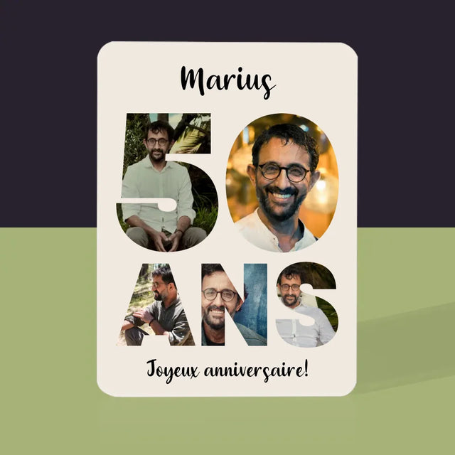 Collage Photo De Lettre: 50 Ans De Tes Photos - Cartes À Jouer