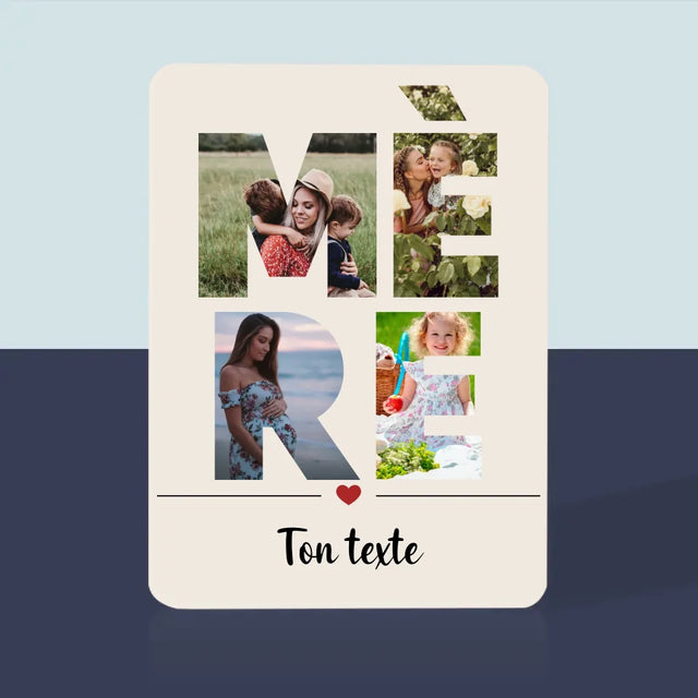 Collage Photo De Lettre: Mère Des Photos - Cartes À Jouer