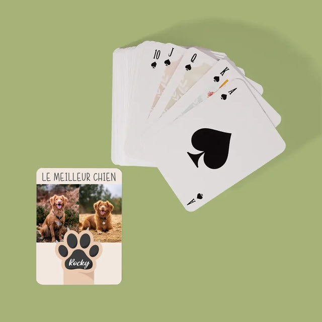 Collage Photo: Le Meilleur Chien - Cartes À Jouer