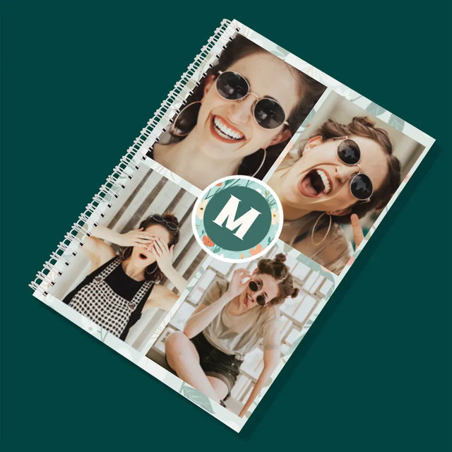 Collage Photo: Monogramme, Les Fleurs - Planificateur À Spirales - Quotidien