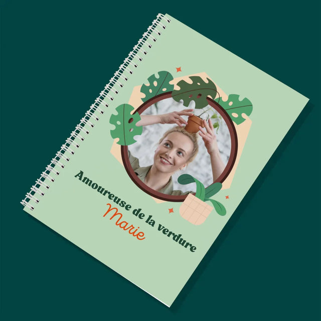 Photo Et Texte: Amoureuse De La Verdure - Planificateur À Spirales - Quotidien