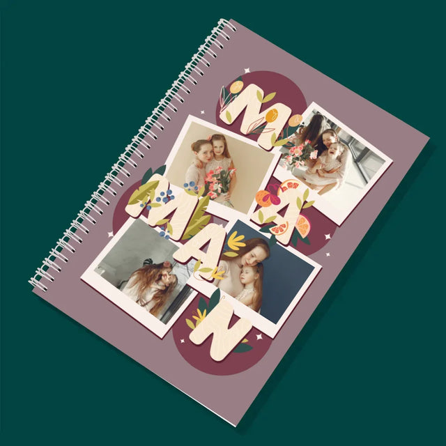 Collage Photo: Lettres Maman - Planificateur À Spirales - Quotidien