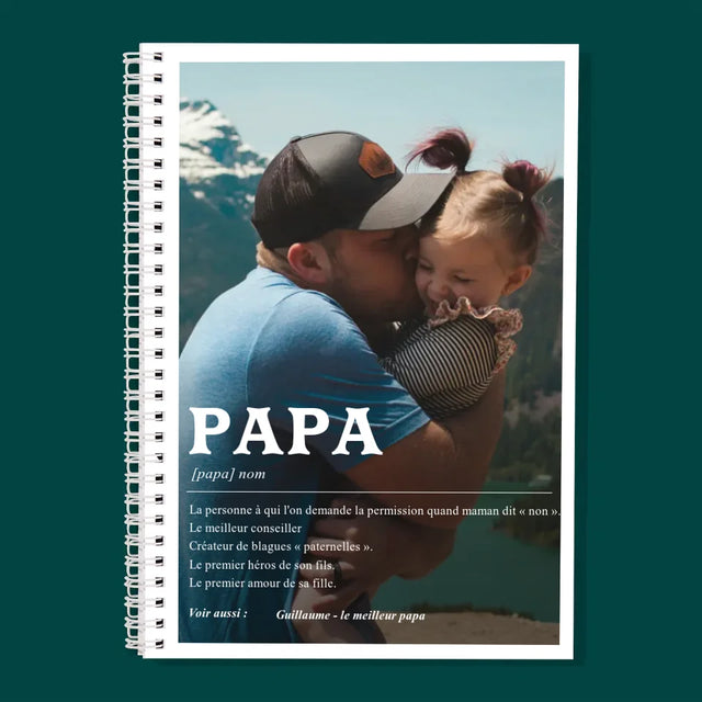 Photo Et Texte: Papa La Définition - Planificateur À Spirales - Quotidien