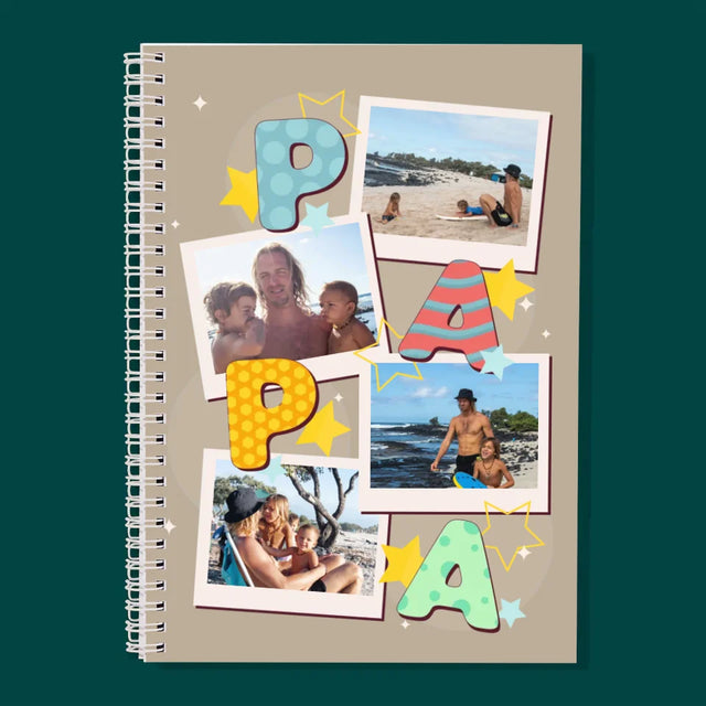 Collage Photo: Le Lettres Papa - Planificateur À Spirales - Quotidien