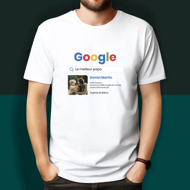 Photo Et Texte: Score Google Des Meilleurs Parents - T-Shirts Pour Couples