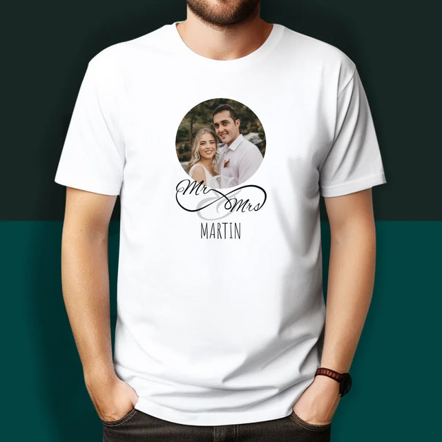 Photo Et Texte: Mr & Mrs - T-Shirts Pour Couples