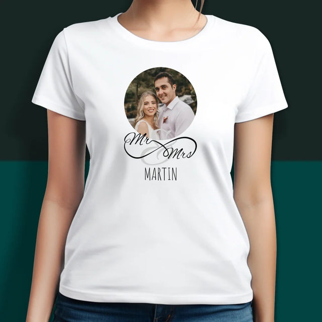 Photo Et Texte: Mr & Mrs - T-Shirts Pour Couples