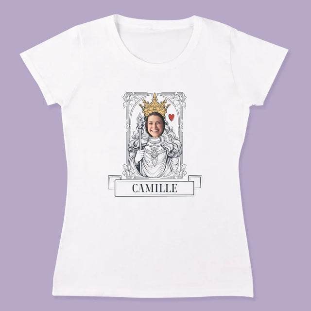 Photo Et Texte: Carte Roi Et Reine De Cœur - T-Shirts Pour Couples