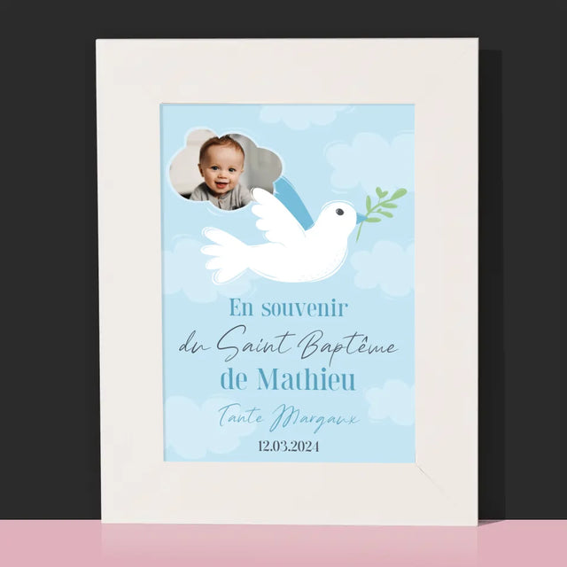 Photo Et Texte: Souvenir De Baptême - Cadre Photo