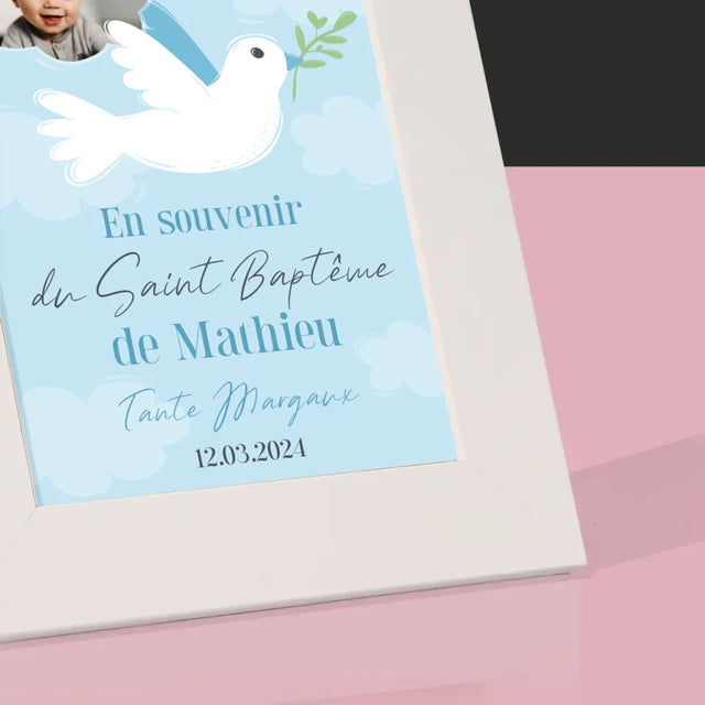 Photo Et Texte: Souvenir De Baptême - Cadre Photo