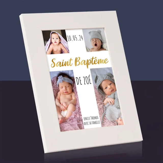Collage Photo: Saint Baptême La Croix - Cadre Photo