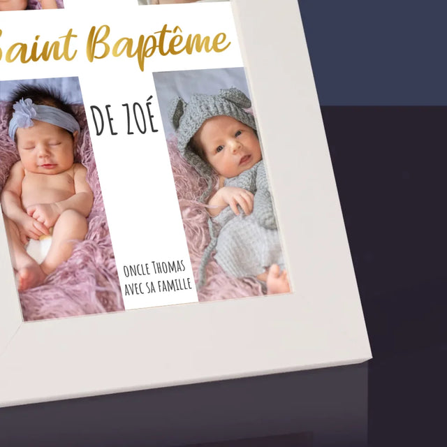 Collage Photo: Saint Baptême La Croix - Cadre Photo