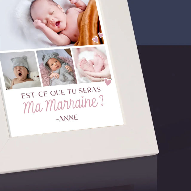 Collage Photo: Est-Ce Que Tu Seras Ma Marraine ? - Cadre Photo