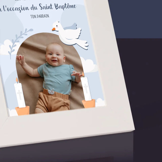 Photo Et Texte: À L'Occasion Du Baptême - Cadre Photo