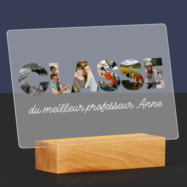 Collage Photo De Lettre: Une Classe - Impression Sur Verre Acrylique