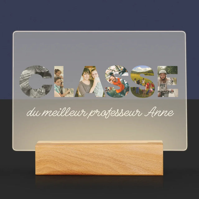 Collage Photo De Lettre: Une Classe - Impression Sur Verre Acrylique